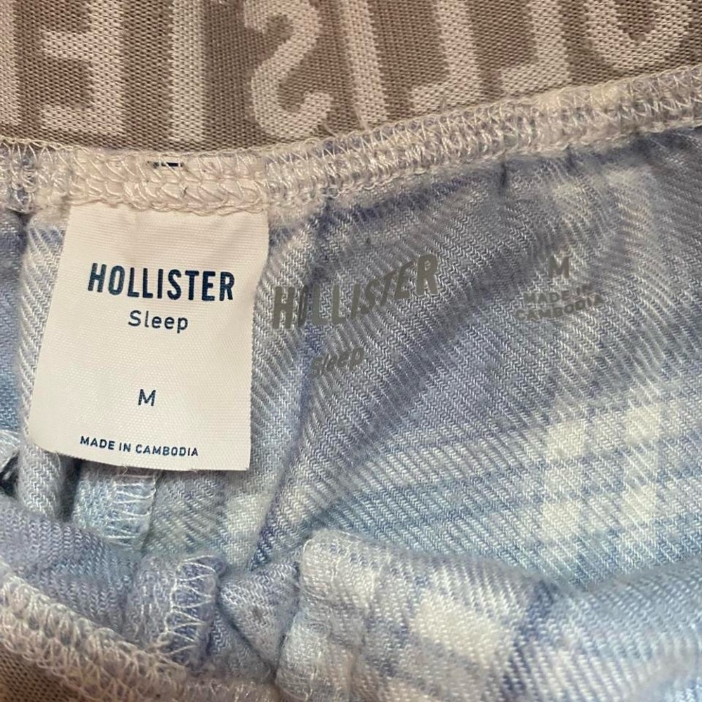 Hollister Blue Plaid Pajama Shorts